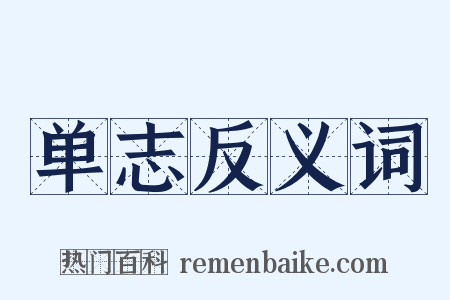 单志反义词是什么意思的图片